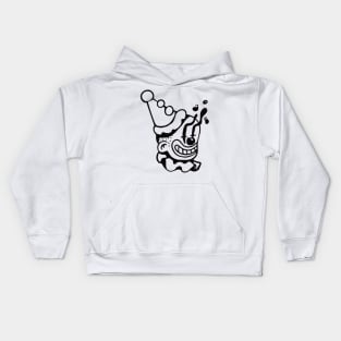 Funny Clown Black and white Kids Hoodie